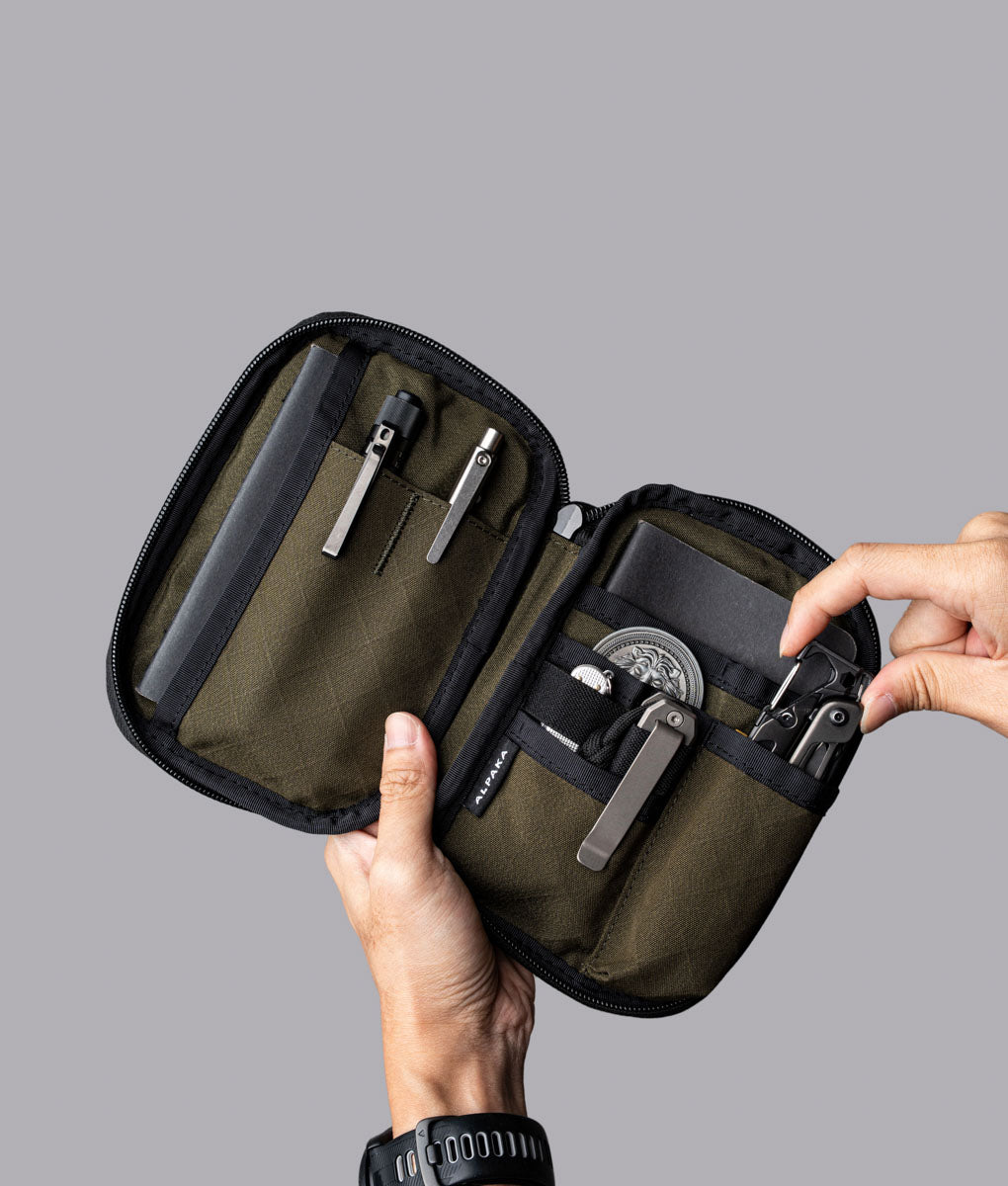 Admin Pouch Pro | Army Green Axogrid 300D