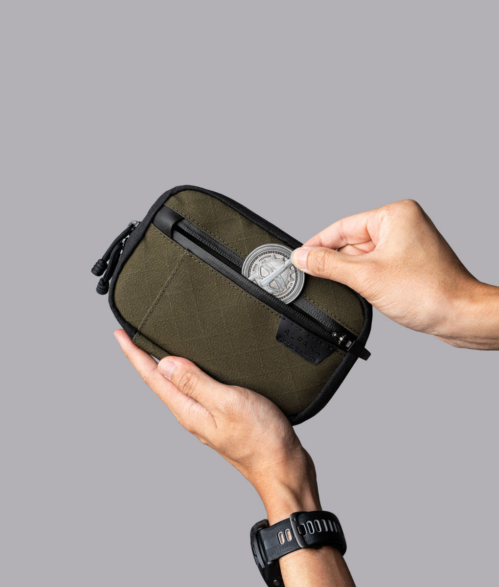 Admin Pouch Pro | Army Green Axogrid 300D