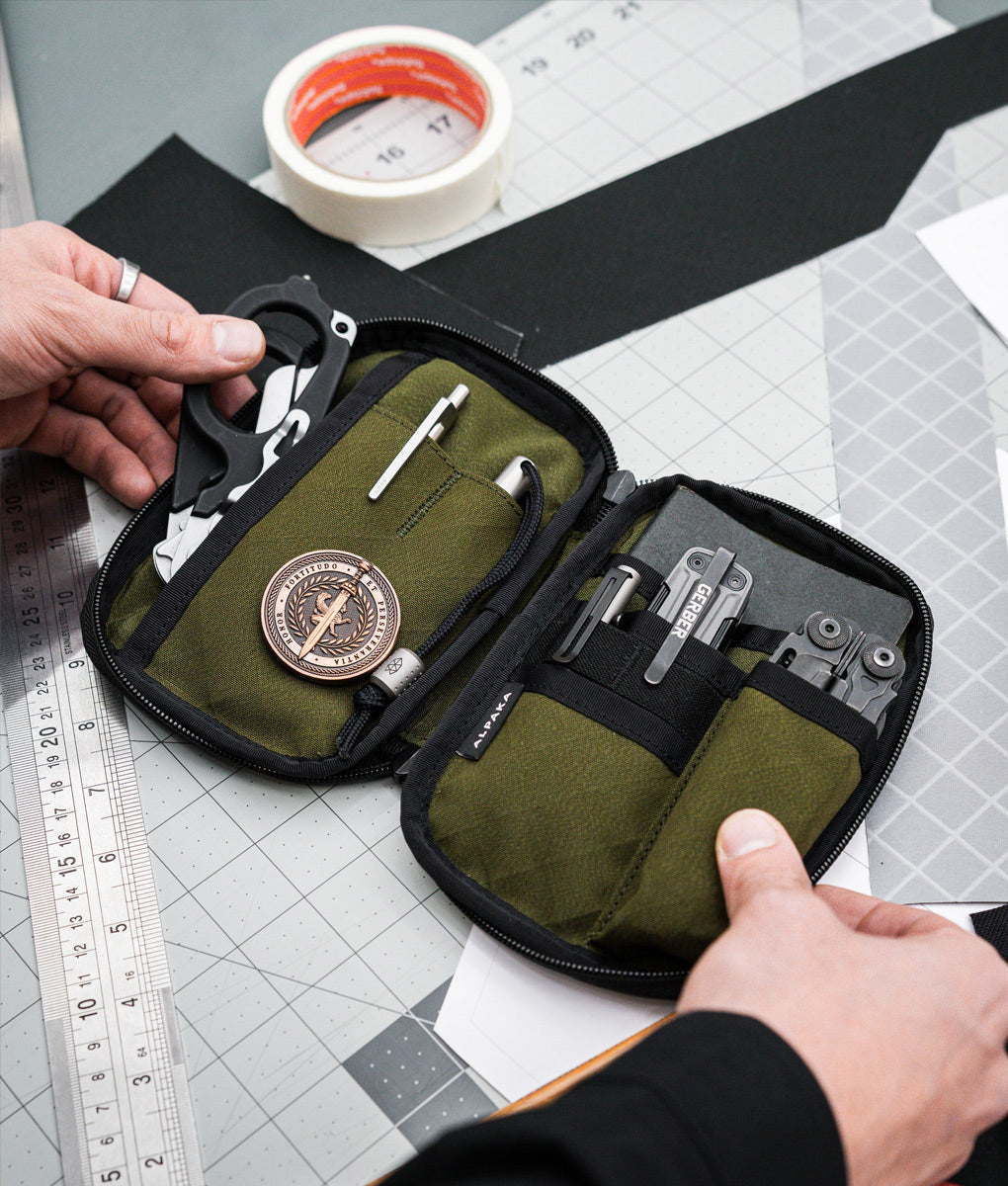 Admin Pouch Pro | Army Green Axogrid 300D