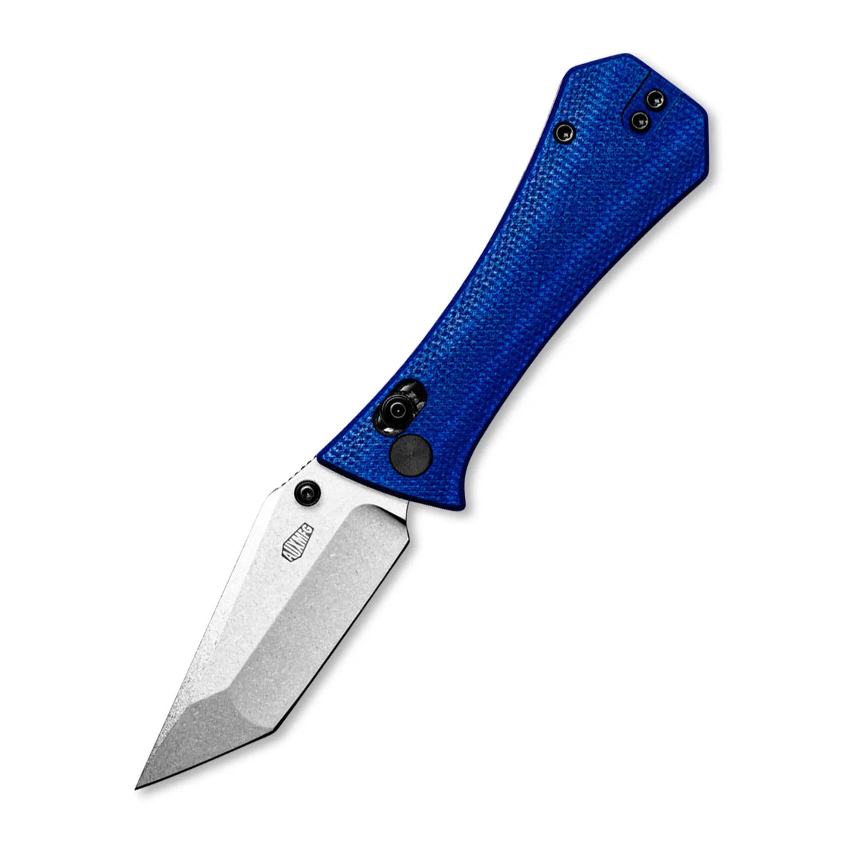 Coffin Tanto Deadhead Crossbar | Blue Micarta + 14C28N
