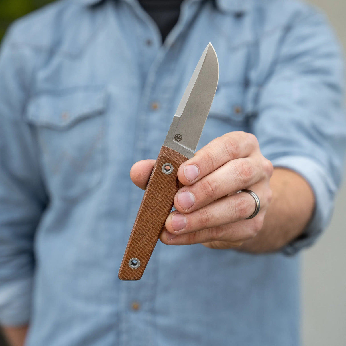 USA Signal Fixed Blade | Nitro-V + Natural Micarta