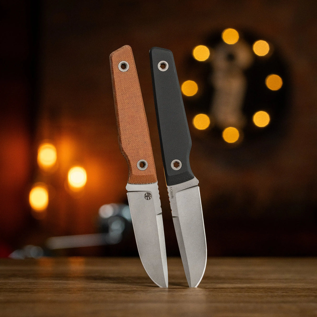 USA Signal Fixed Blade | Nitro-V + Natural Micarta