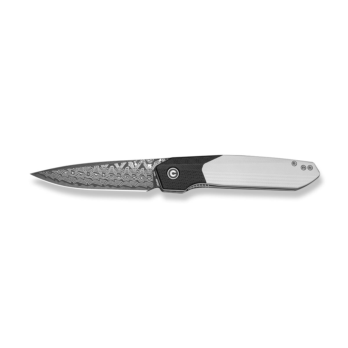 BRR15 Light | Black & White G10 + Damascus