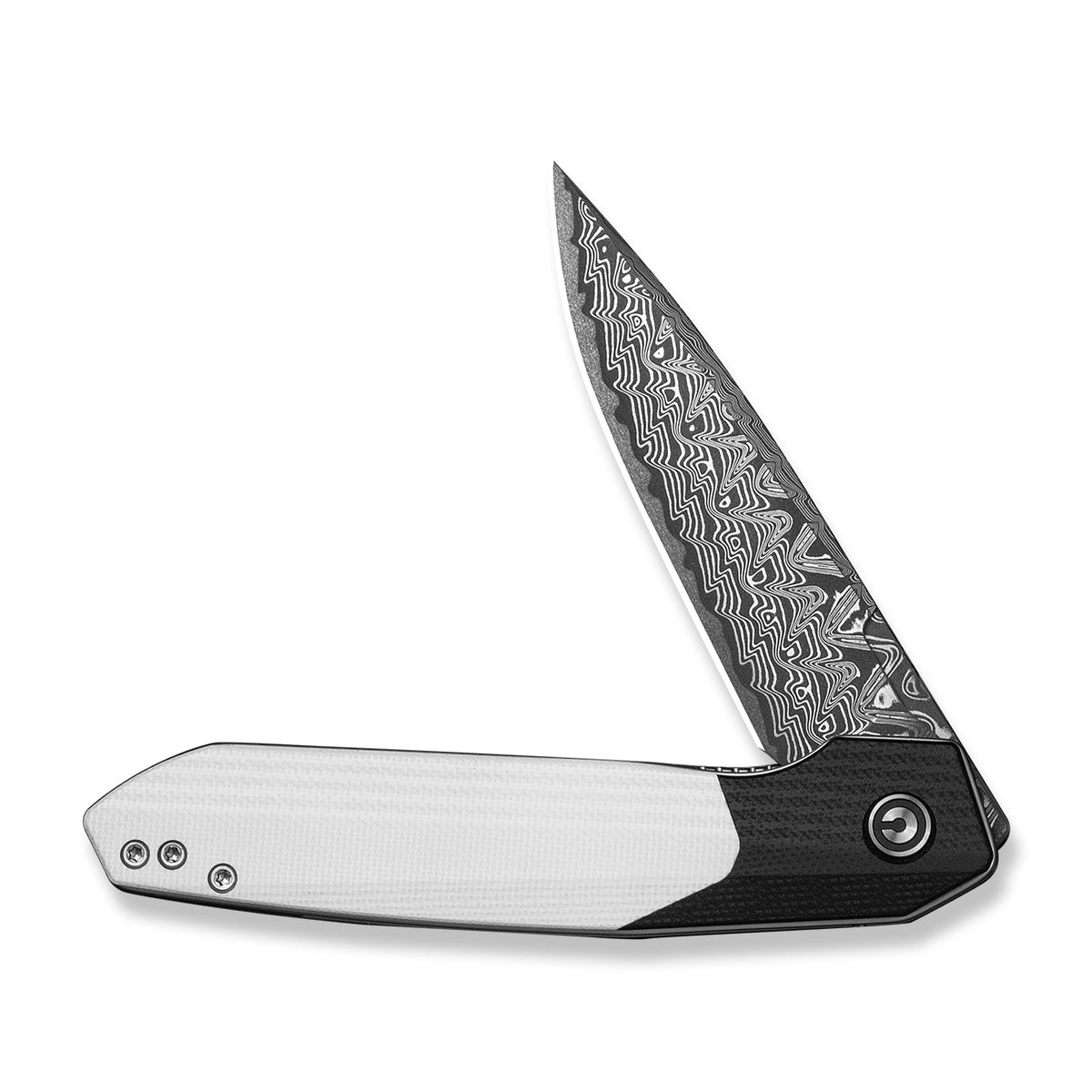 BRR15 Light | Black & White G10 + Damascus