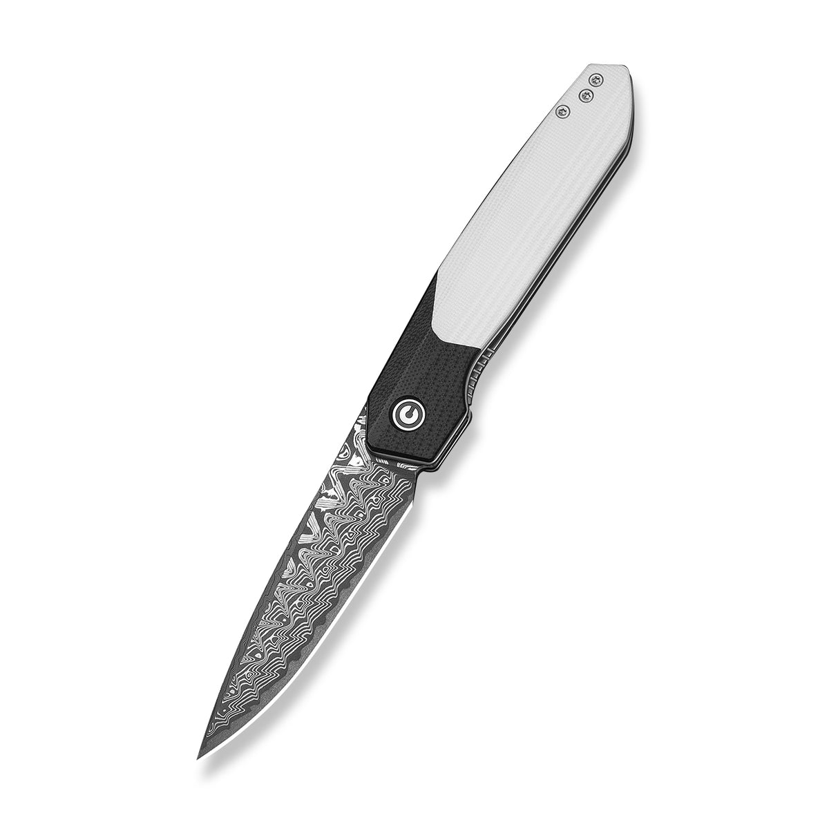BRR15 Light | Black & White G10 + Damascus