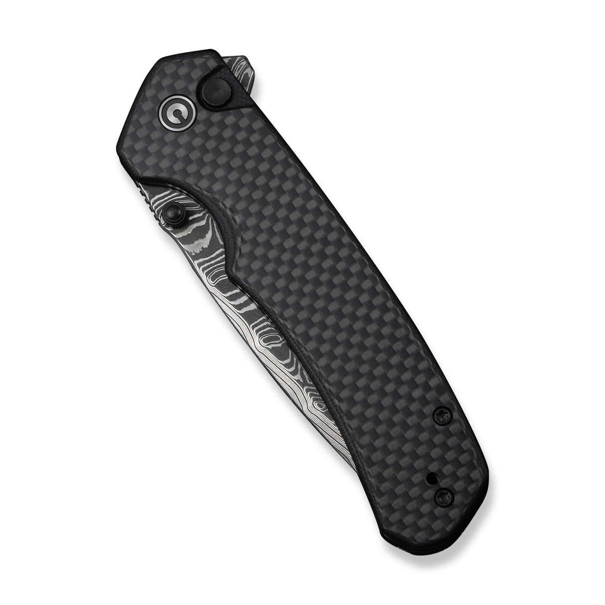 Button Lock Brazen | Twill Carbon Fibre + Tanto Dama Blade