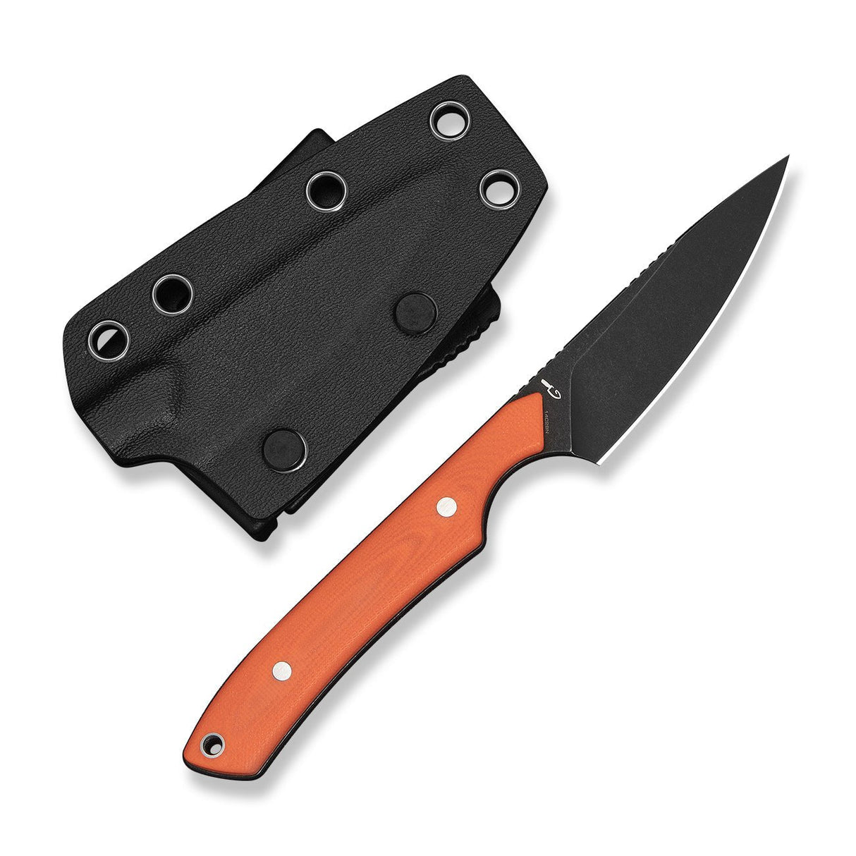 High Grass Field Knife | Orange G10 + Blackwash 14C28N