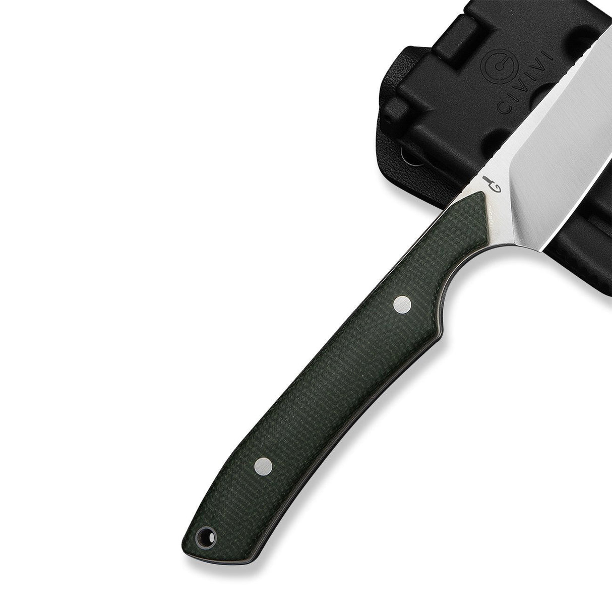 High Grass Field Knife | Green Micarta + Satin 14C28N