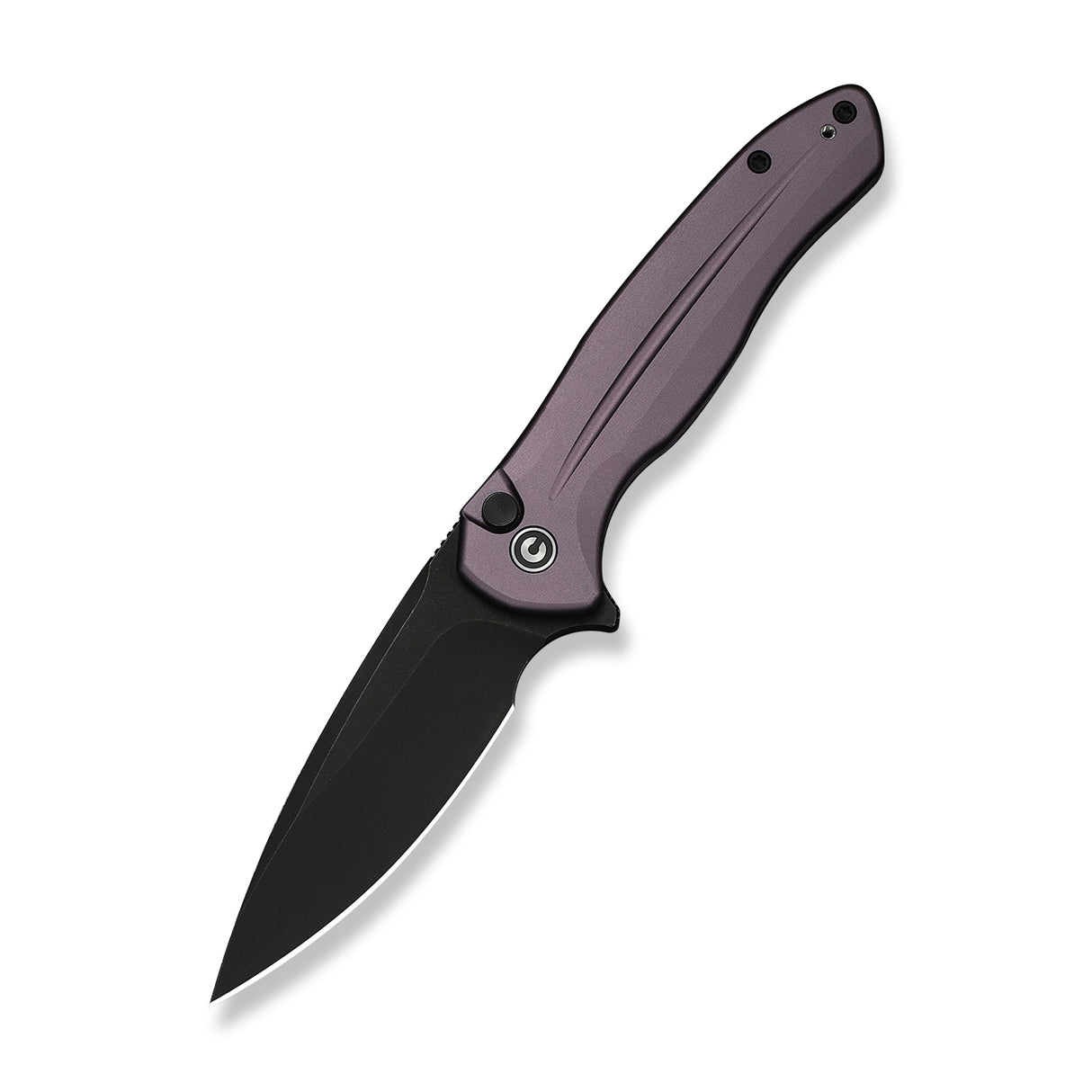 Kitefin Button Lock | Purple Aluminium + Blackwash 14C28N