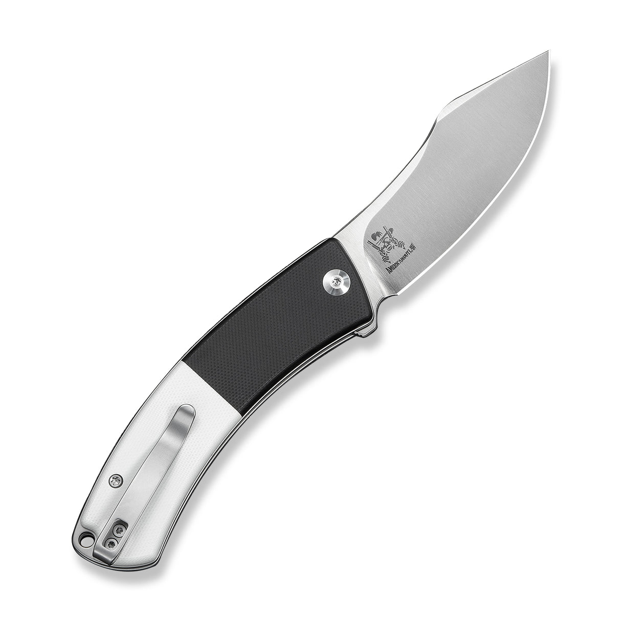 Outlaw Muk | Black & White G10 + Satin 14C28N
