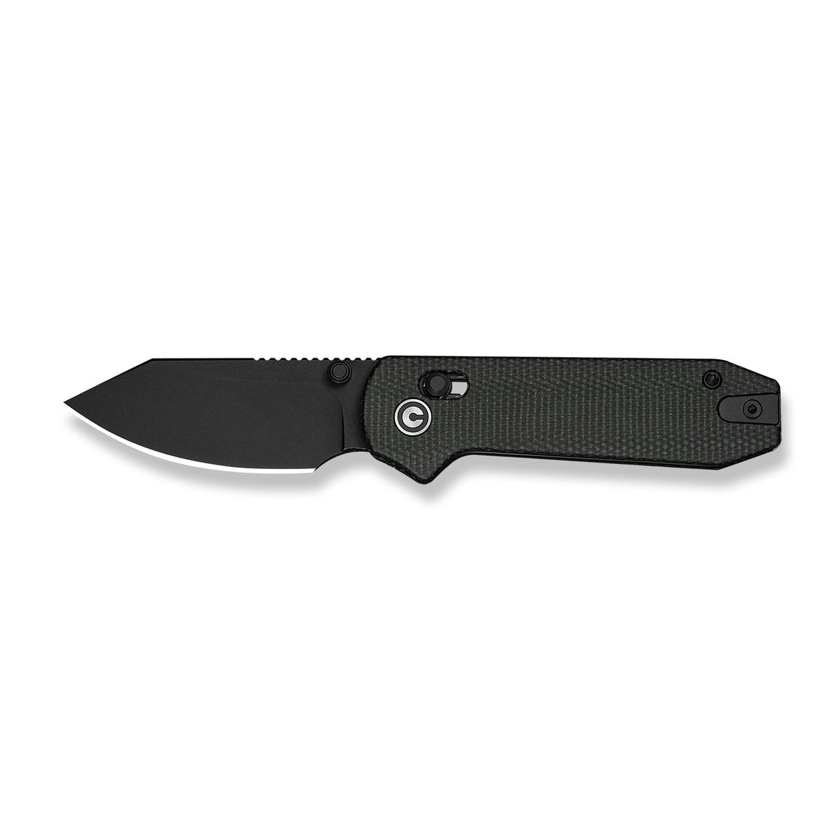 Lil Yonder | Dark Green Canvas Micarta + Blackwash 14C28N