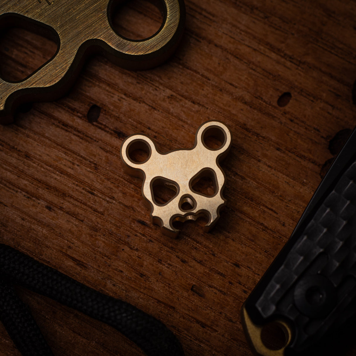 Morbid Mouse Lanyard Bead | Brass