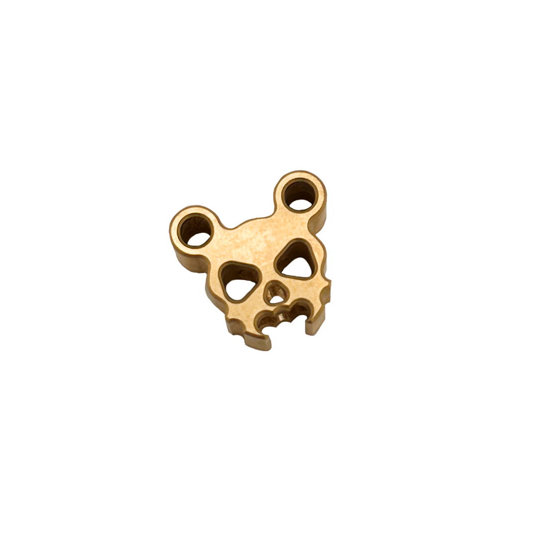 Morbid Mouse Lanyard Bead | Brass
