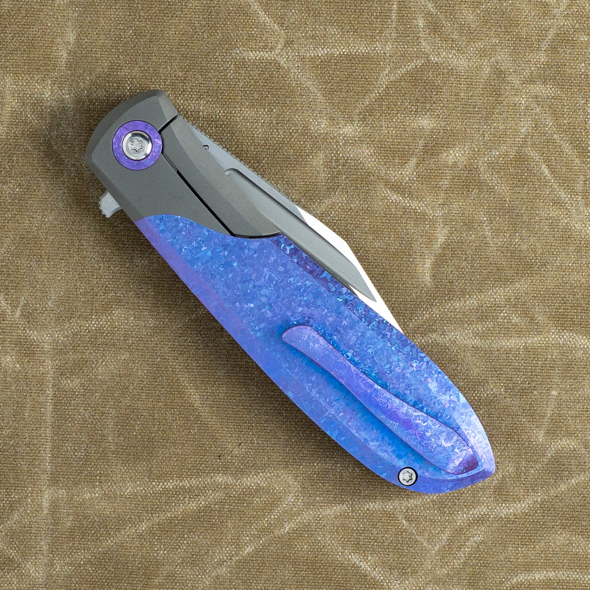 Scuffle - Bolster Lock | Titanium Crystalized Blurple + Belt Satin S90V