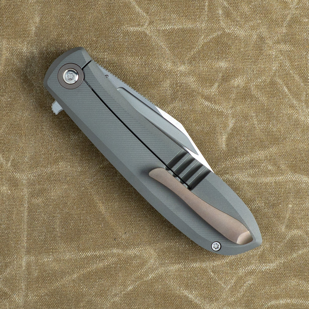 Scuffle - Frame Lock | Titanium Micro Milled + Belt Satin S90V