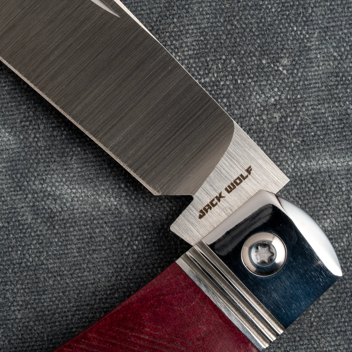 K9 Jack - Redstone Richlite Sawcut | Steel Series