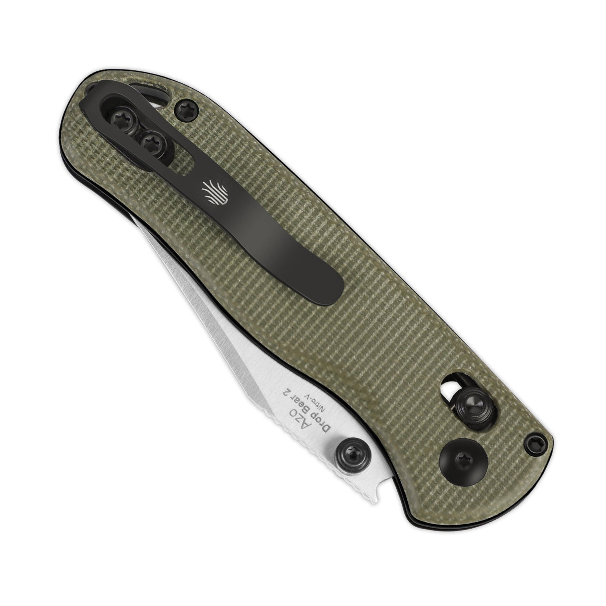 Drop Bear 2 | Clutch Lock - Clip Point + Green Micarta