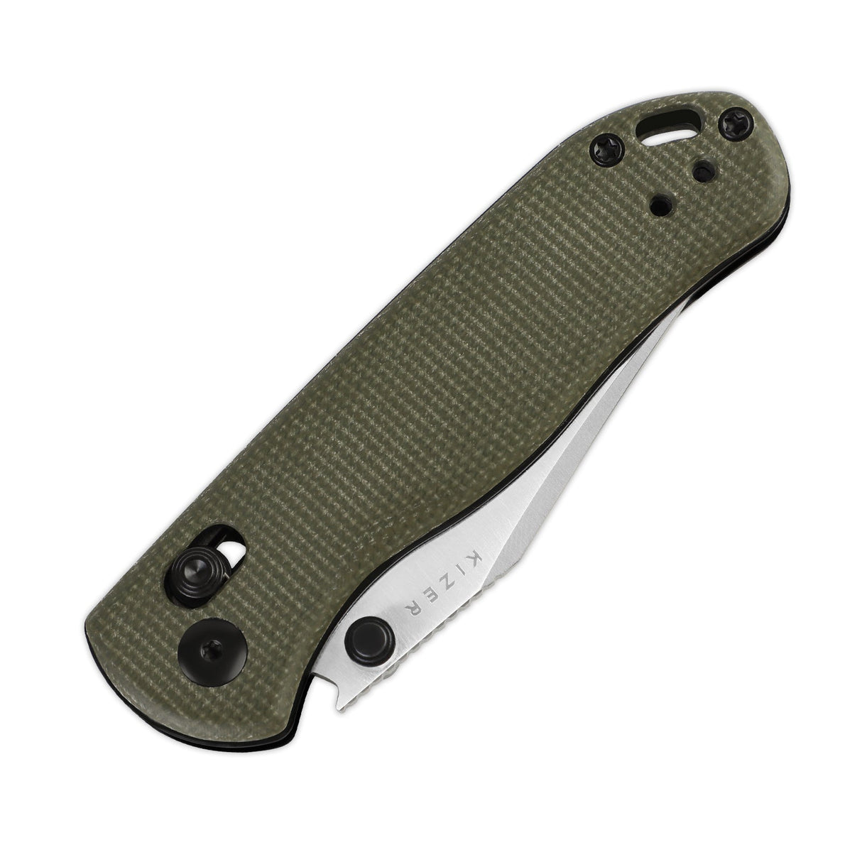 Drop Bear 2 | Clutch Lock - Clip Point + Green Micarta