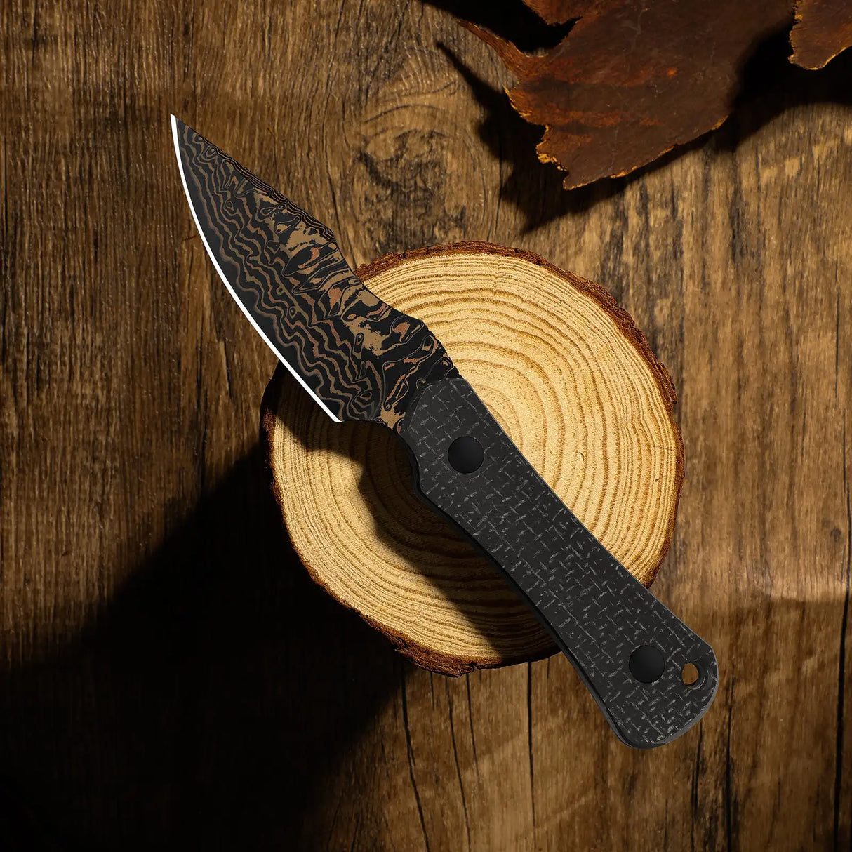 Bone | Burlap Micarta + Copper Dama