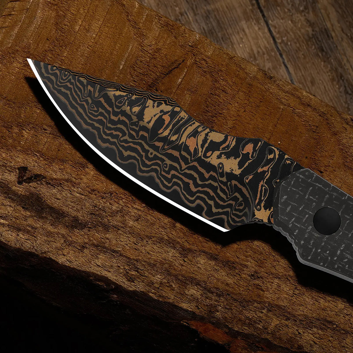 Bone | Burlap Micarta + Copper Dama