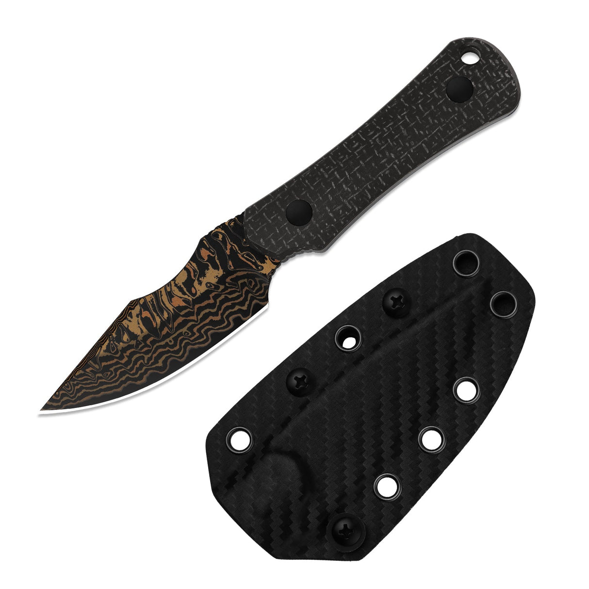 Bone | Burlap Micarta + Copper Dama