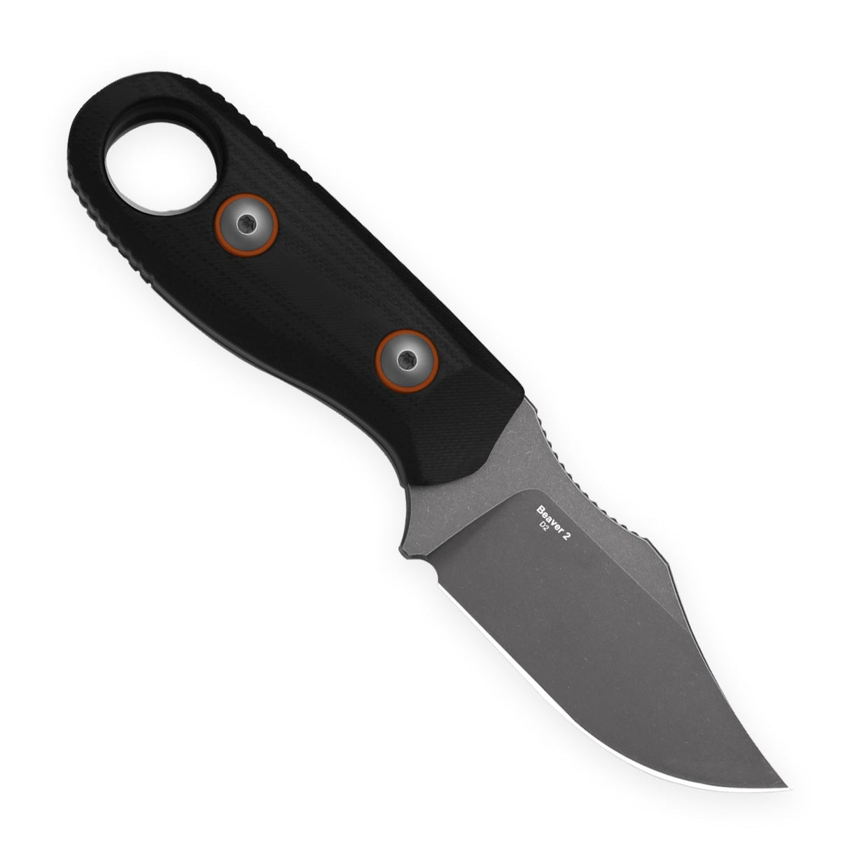 Beaver 2 | Black G10 + Clip Point D2