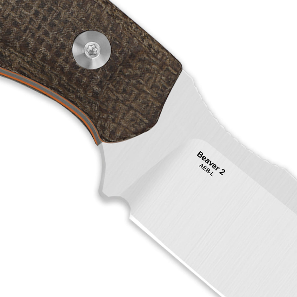 Beaver 2 | Brown Micarta + Clip Point AEB-L