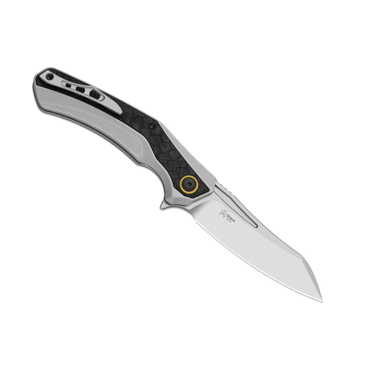Draca | Black Carbon Fiber GID & Aluminium + Stonewash S45VN