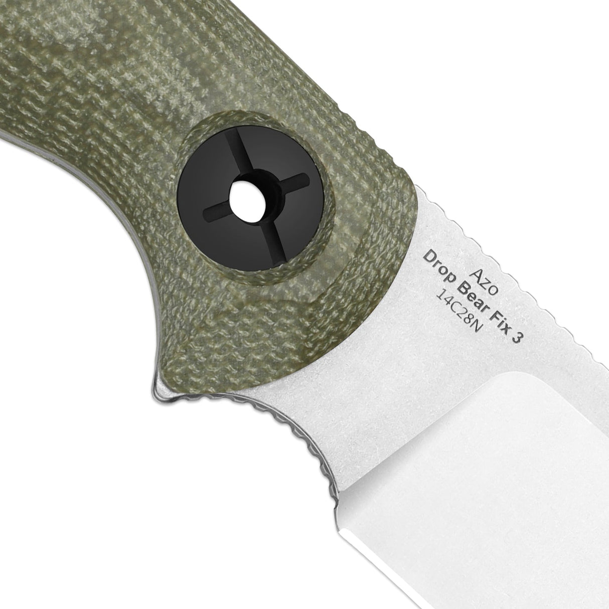 Drop Bear Fix 3 | Green Micarta + Drop Point 14C28N