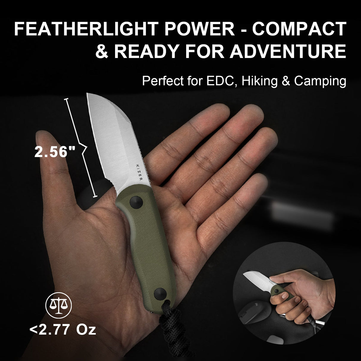 Drop Bear Fixed Blade | Sheepsfoot AEB-L + Olive G10