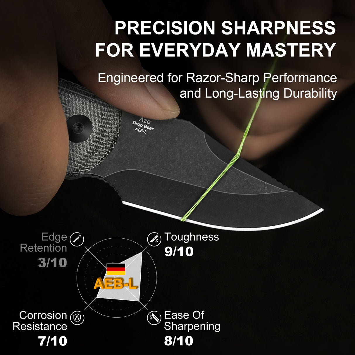 Drop Bear Fixed Blade | Clip Point AEB-L + Micarta