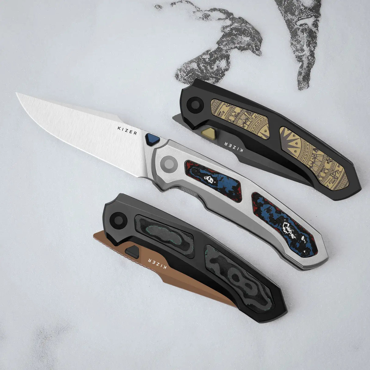 Feweed XL | FatCarbon Nebula & Titanium + Satin S90V