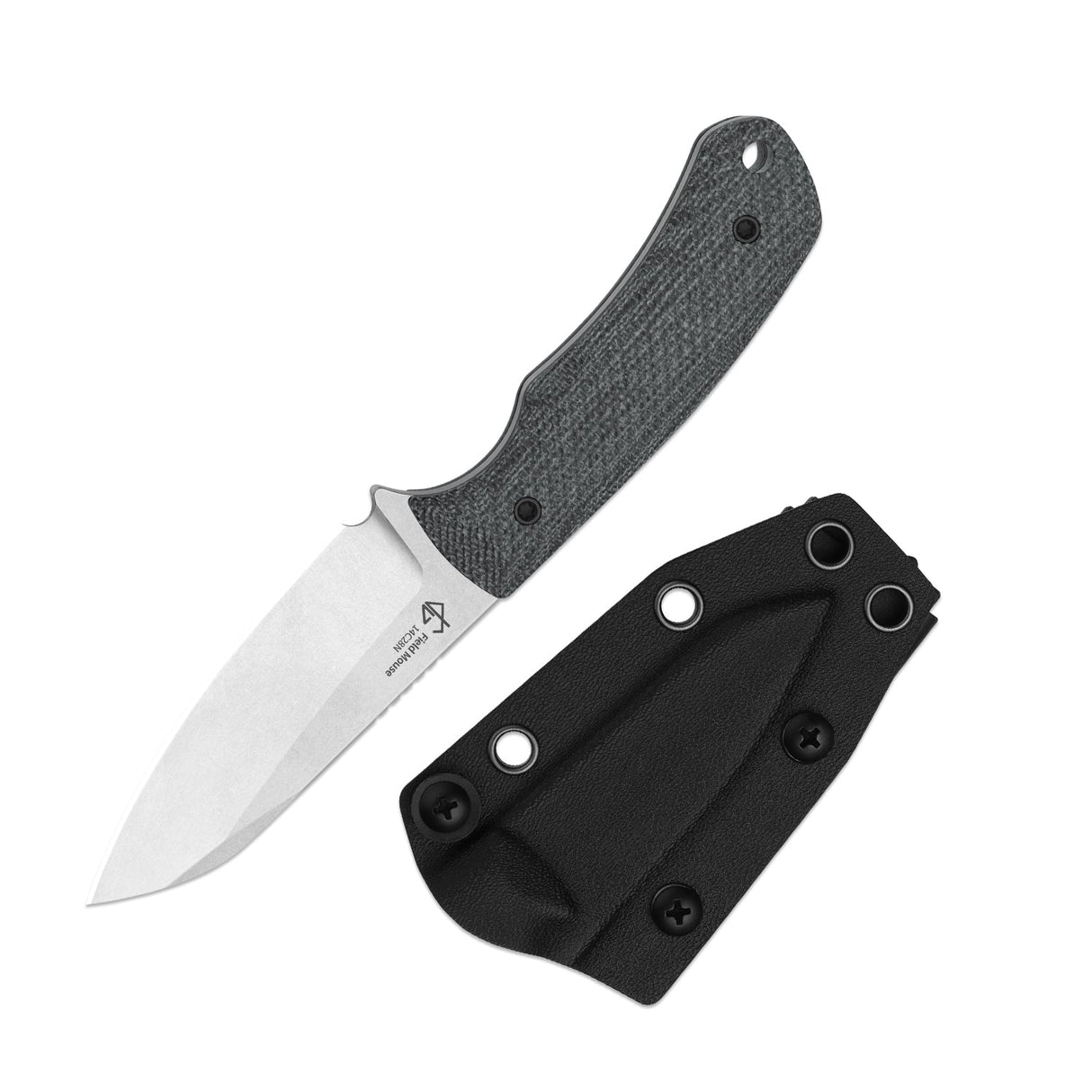 Field Mouse | Black Norplex UltreX™ Micarta + Stonewash 14C28N