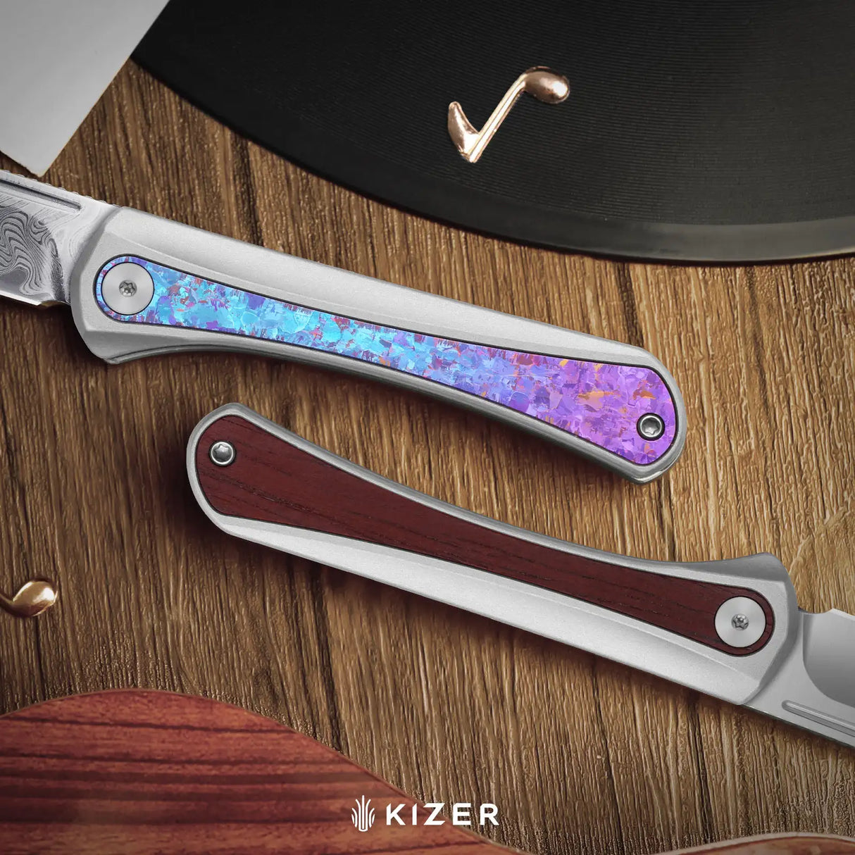 Melody | Aluminium & Crystalized Ti + Rainbow Dama