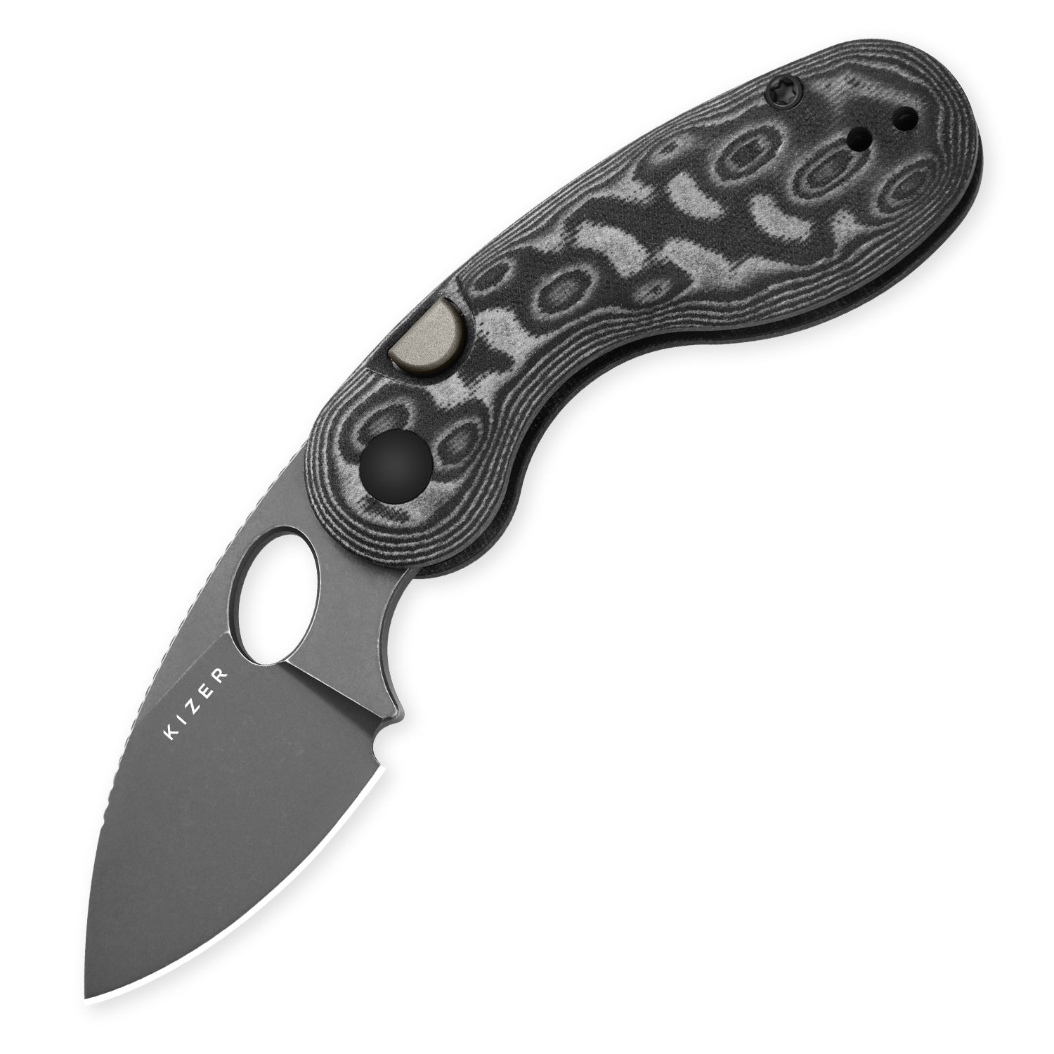 Kizer Microbe Black Vortex Micarta + 14C28N V2742A5 – Adventure Carry