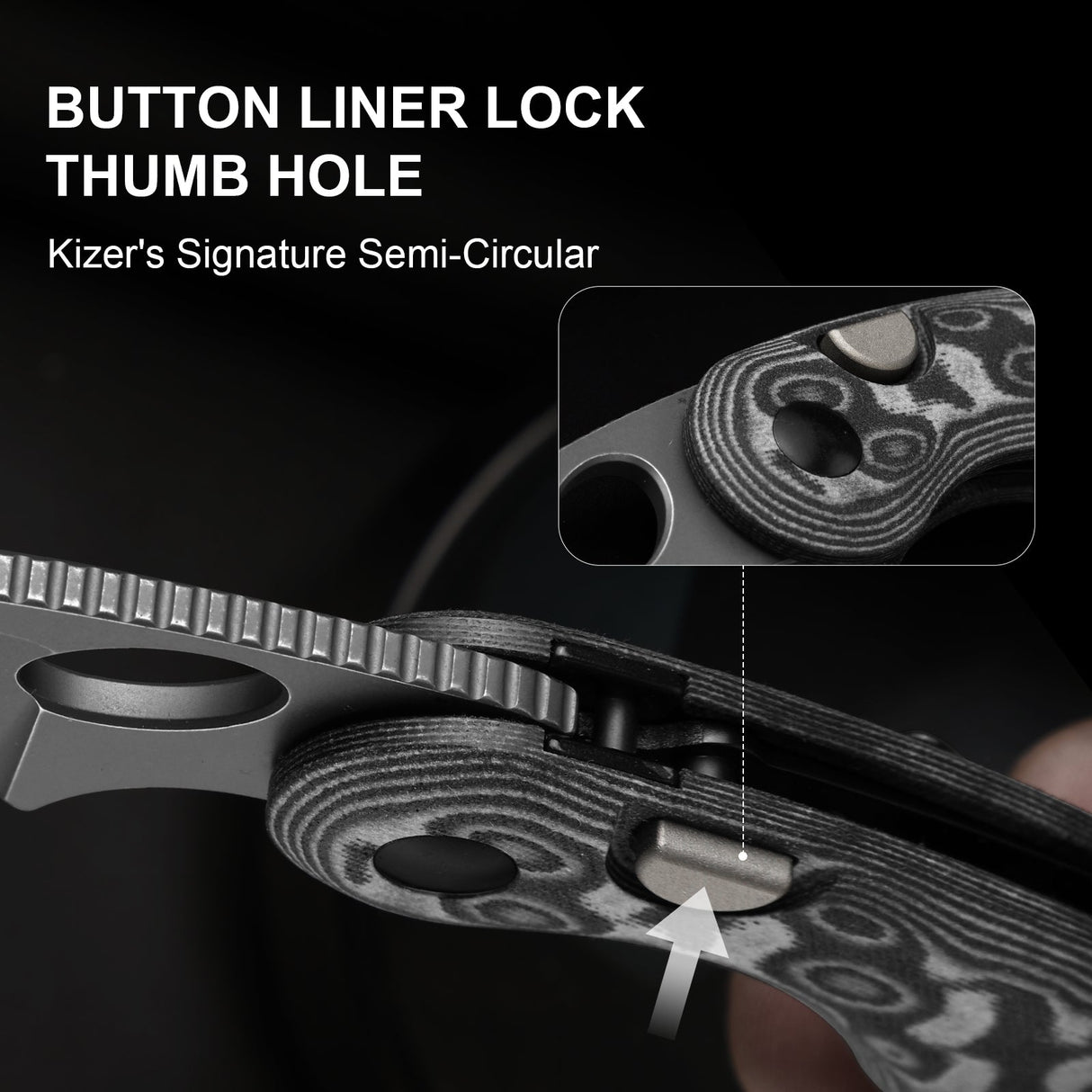 Microbe | Black Vortex Micarta + 14C28N