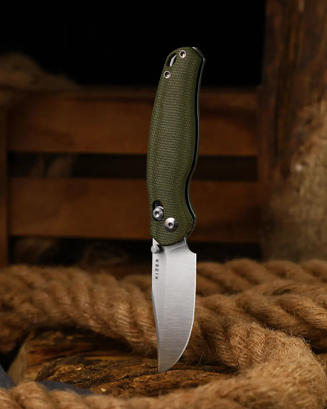 Phoca CC | Green Micarta + AEB-L