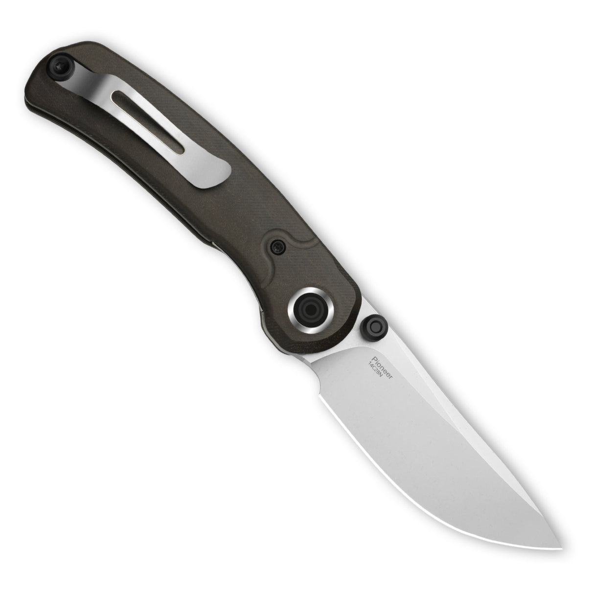 Pioneer | Chocolate Glacier Richlite + Drop Point 14C28N