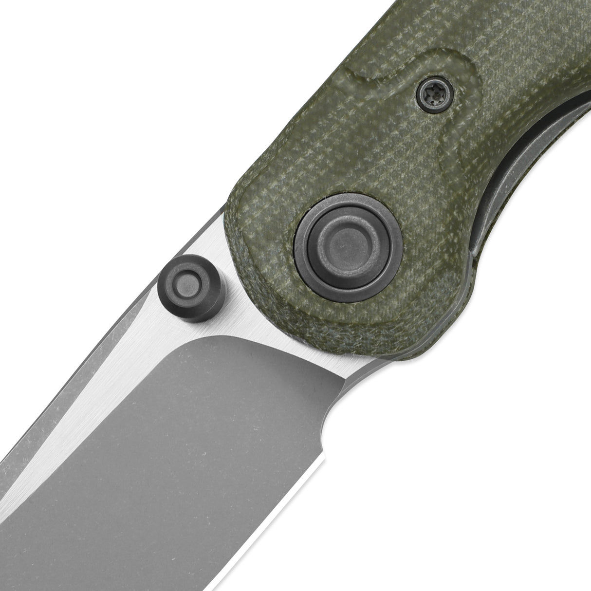 Pioneer | Green Micarta + Drop Point 14C28N
