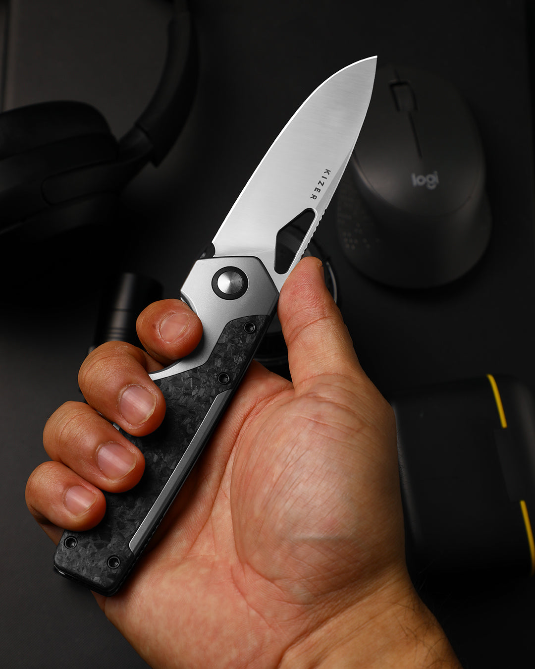 Serpentine | Ti & Carbon Fiber + Satin Elmax