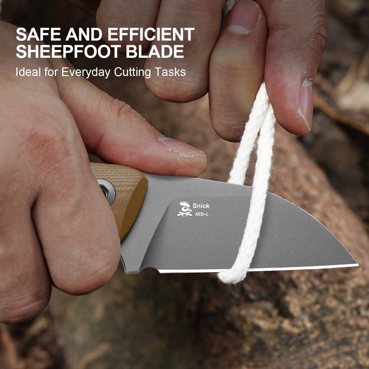 Snick | Brown & Black G10 + Grey Stonewashed AEB-L