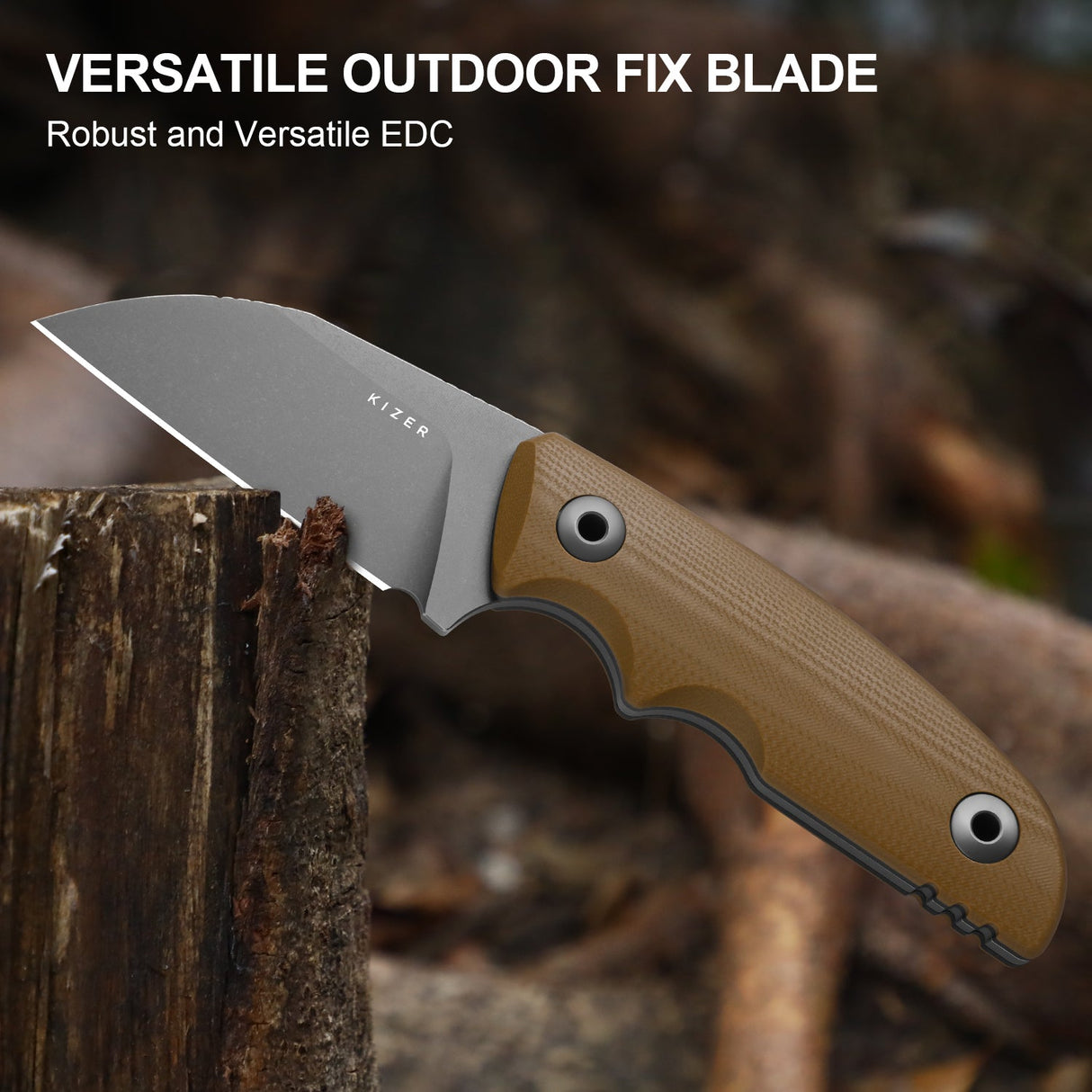 Snick | Brown & Black G10 + Grey Stonewashed AEB-L