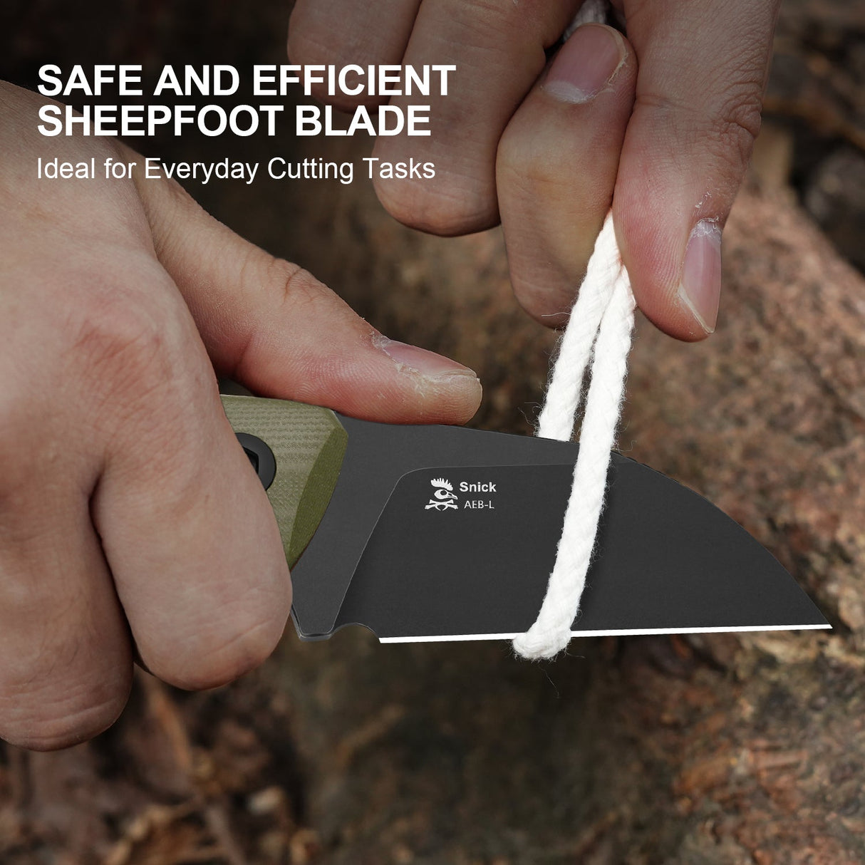 Snick | Green & Orange G10 + Blackwashed AEB-L