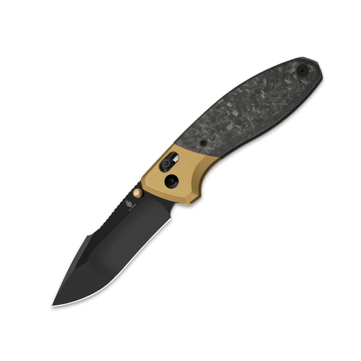 Staffi | Gold Titanium & Carbon Fiber + S45VN