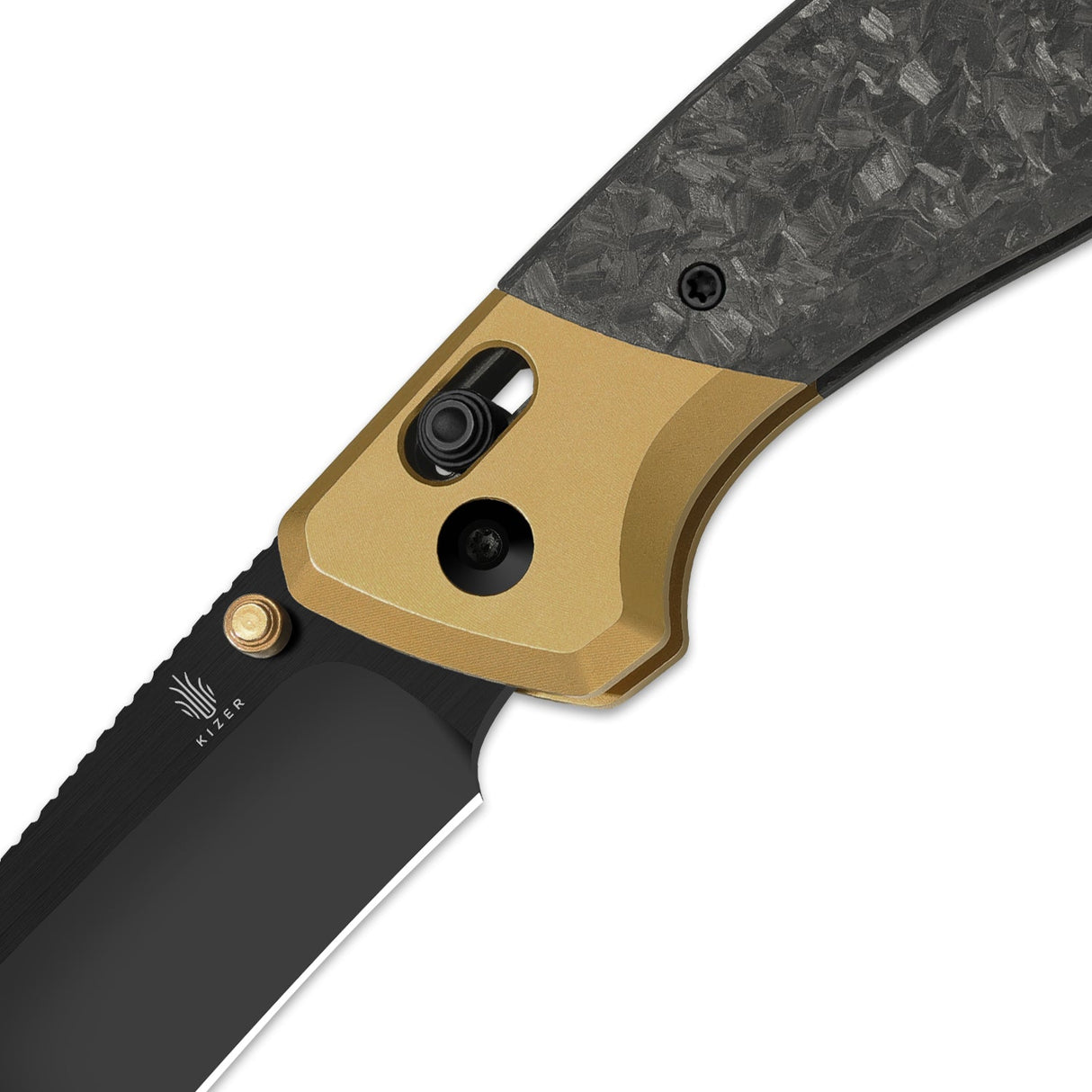 Staffi | Gold Titanium & Carbon Fiber + S45VN