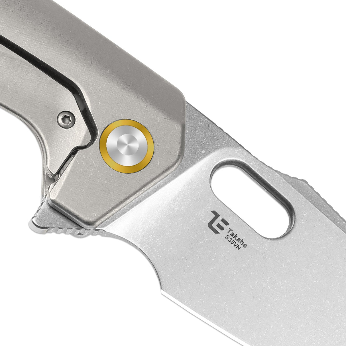 Takahe | Grey Titanium + Stonewash S35VN