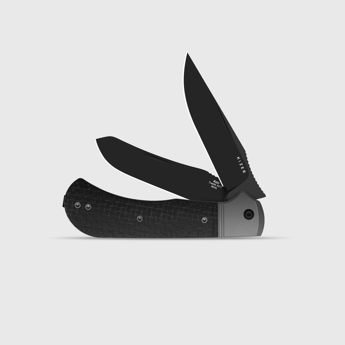 Trestle TP AirTi - Dual Blade | Aluminum & Micarta + Black PVD BD1N