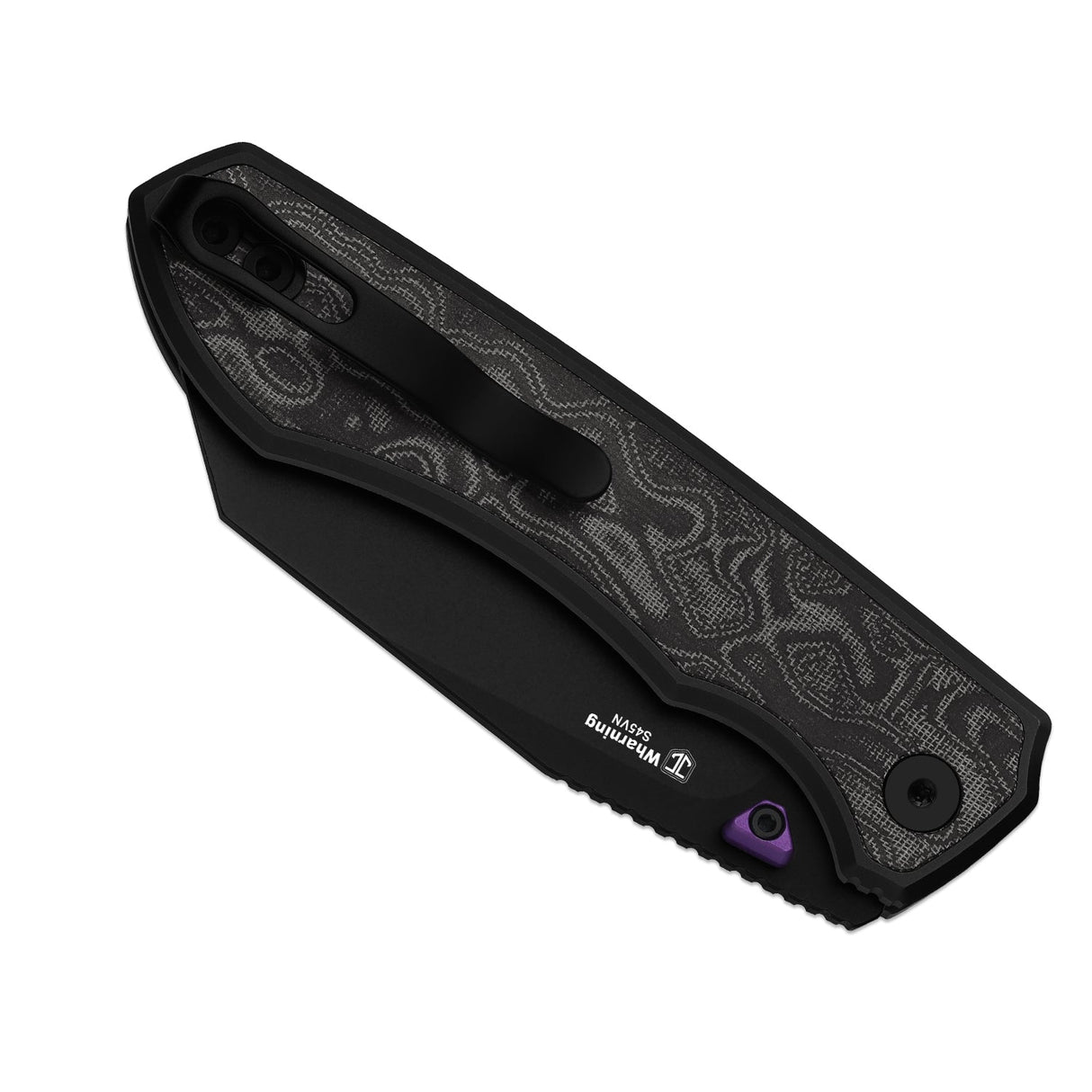 Wharning | Black Norplex UltreX™ Micarta & Aluminium + Black PVD S45VN