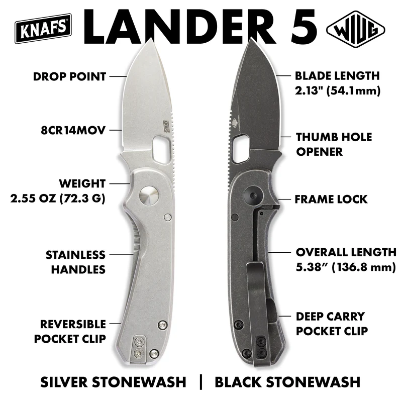 Lander 5 - Black Stonewash