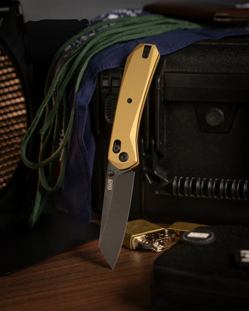 Lander 2 Reverse Tanto | Gold Aluminium + Blackwash Elmax